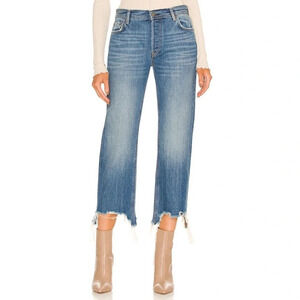 Free People We The Free Maggie Mid Rise Straight Jeans in Bondi Blue